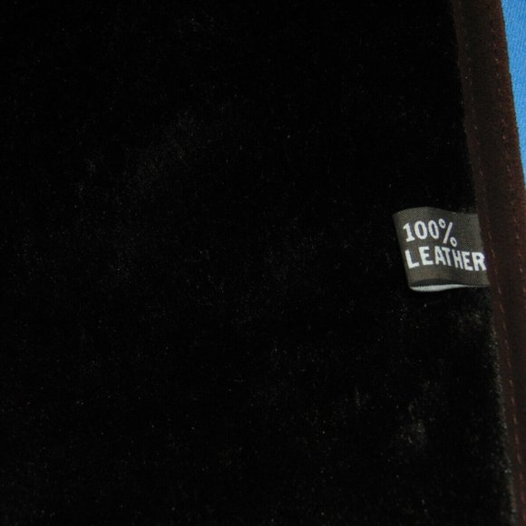 GENUINE SUEDE LEATHER LONG COAT (GENUINE SHEARLING?) - Picture 8 of 8